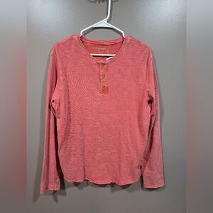 Lucky Brand Men's Red Henley Shirt